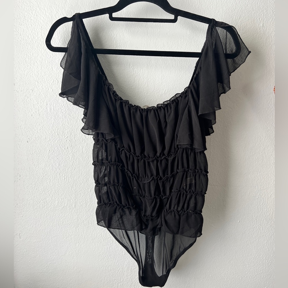 Sheer Ruffle Bodysuit - Intimately by Free People